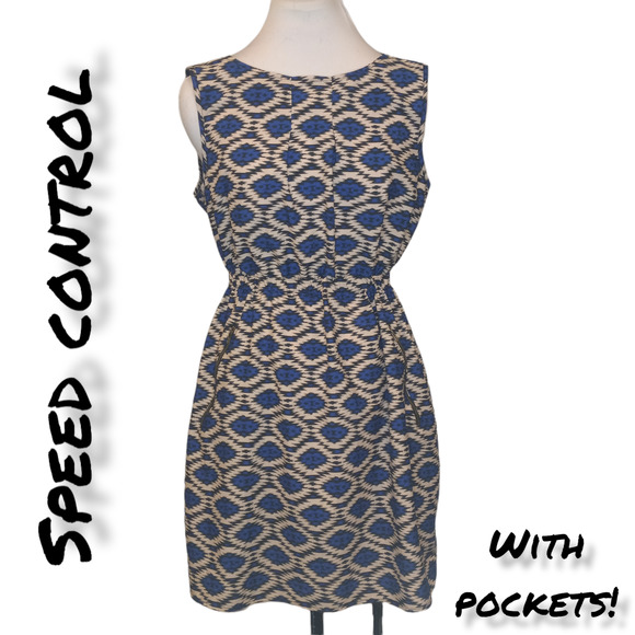 Speed Control Blue Aztec Design Large With Pockets - Picture 1 of 6